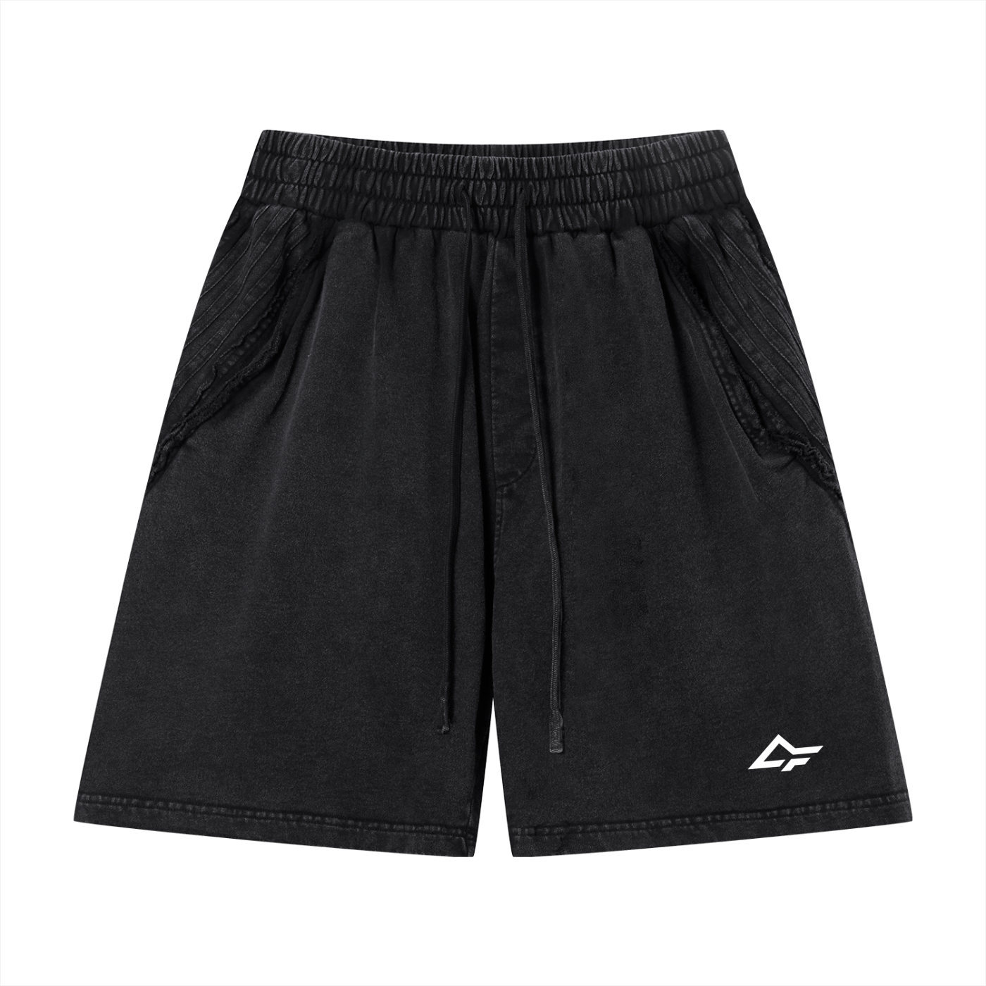 Unisex Vintage Wash Raw Edge Shorts