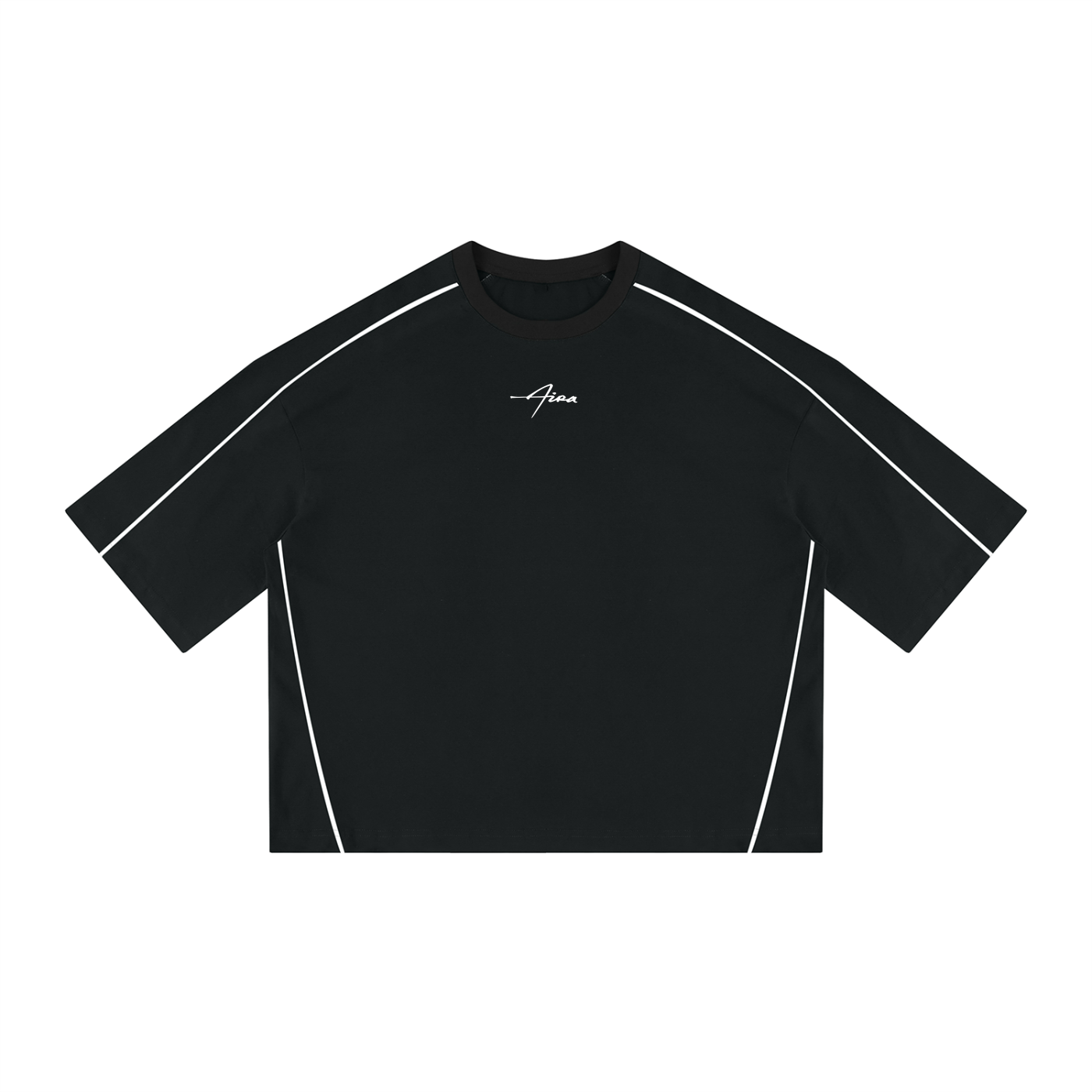 Unisex Heavyweight Boxy Piping T-Shirt