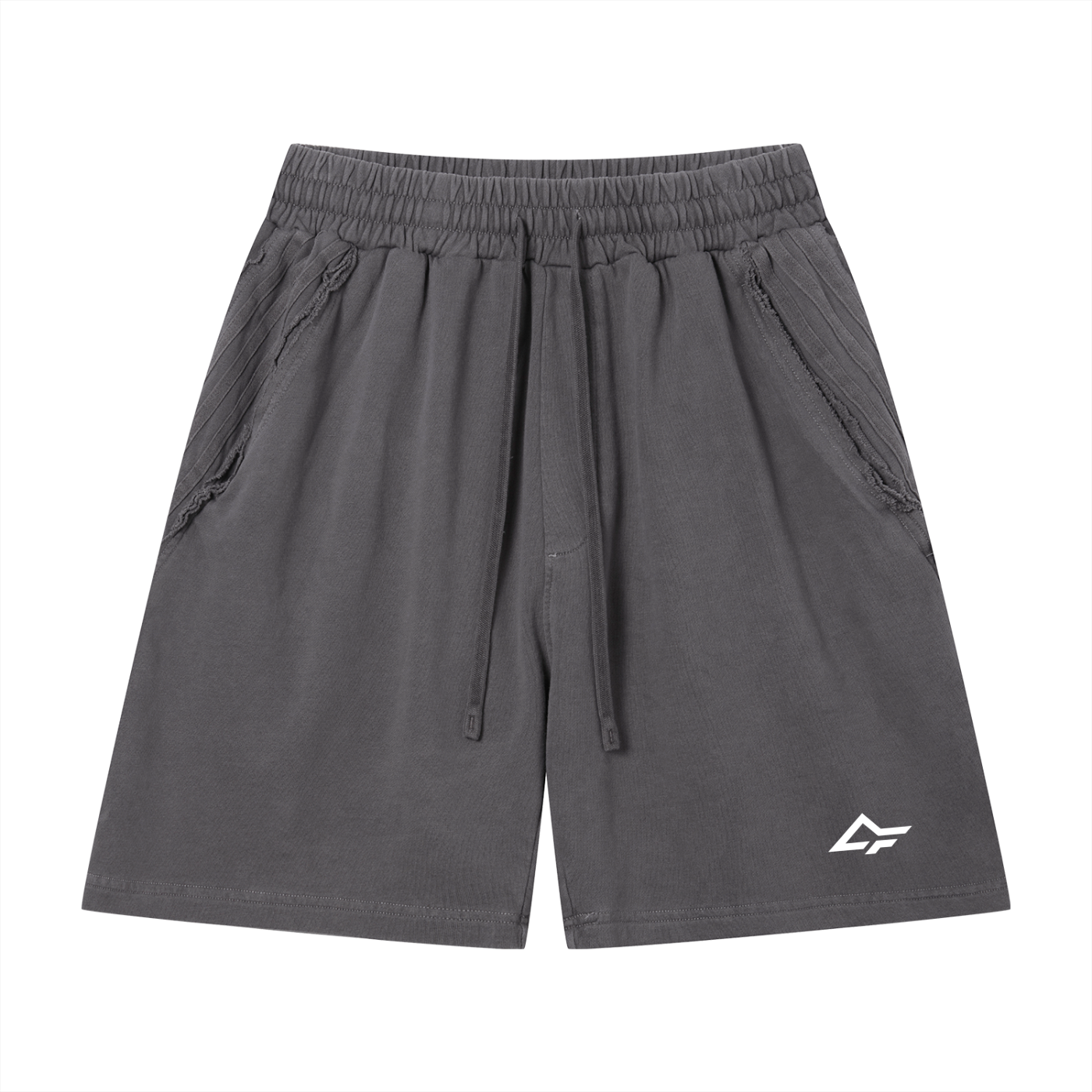Unisex Vintage Wash Raw Edge Shorts
